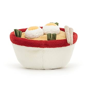  Amuseable Ramen　ラーメン　ぬいぐるみ Amazon.com: Jellycat Amuseables Ramen Stuffed Toy, 6.5